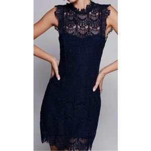 NWT Free People Backless Crochet Black Dress